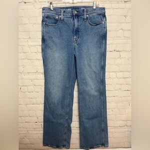 J. Crew Full Length Flare Jean in Medium Indigo Wash